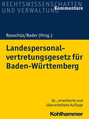 cover image of Landespersonalvertretungsgesetz für Baden-Württemberg